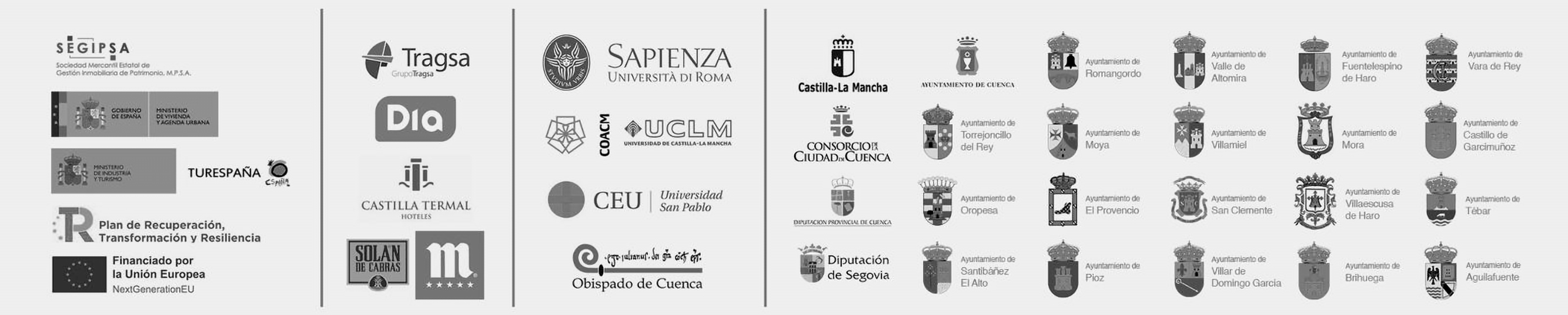 Logotipos de clientes y colaboradores de ARQOH Arquitectos